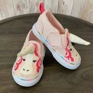 Vans Asher V Slip-On Pink Unicorn Sneaker Size 4.5 Toddler