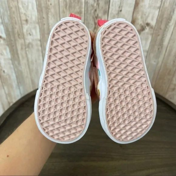 Vans Asher V Slip-On Pink Unicorn Sneaker Size 4.5 Toddler