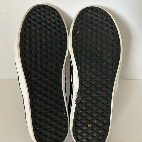 Vans Big Kids Unisex Black Classic Slip-On Checkerboard Print Size 7 Y