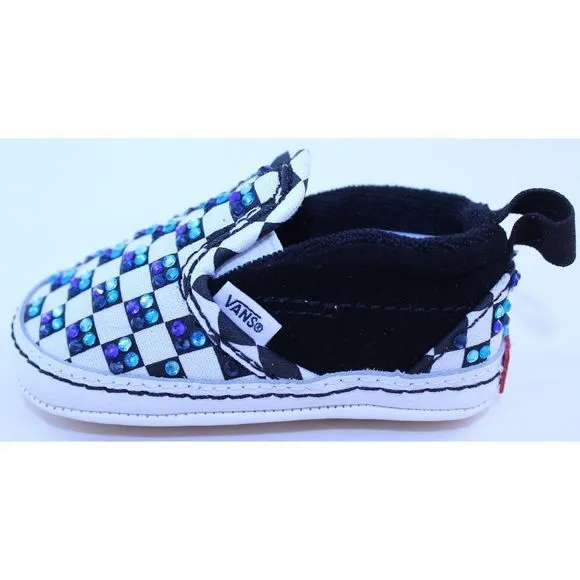 Vans Checkerboard Slip-On Black Crystal Sneakers 3