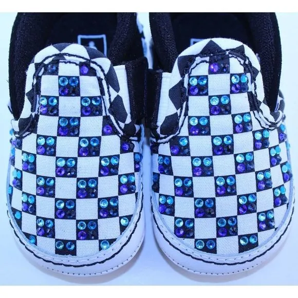 Vans Checkerboard Slip-On Black Crystal Sneakers 3
