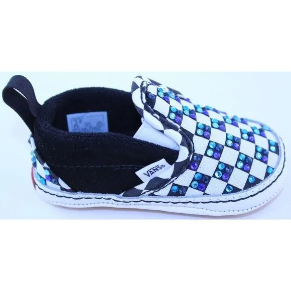 Vans Checkerboard Slip-On Black Crystal Sneakers 3