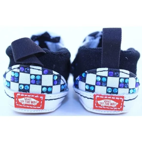 Vans Checkerboard Slip-On Black Crystal Sneakers 3