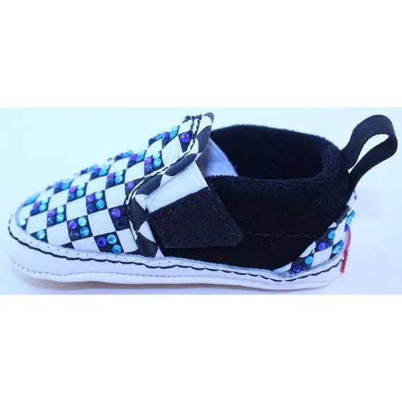 Vans Checkerboard Slip-On Black Crystal Sneakers 3