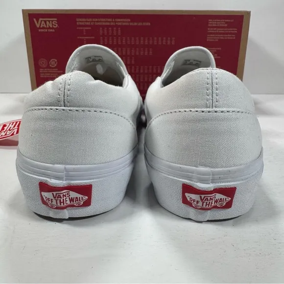 Vans Classic Slip-On Big Reveal True White Paisley Sneakers Men's Size 10