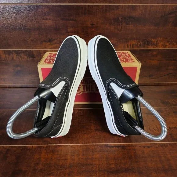 Vans Classic Slip-On Black Canvas Sneakers Womens Size 5