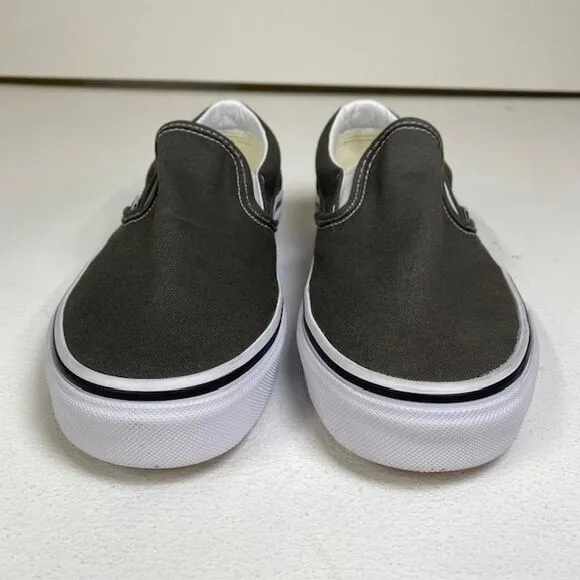 Vans‎ Classic Slip-On Canvas Sneakers in Charcoal Gray Skate Shoes M 7.5 W 9