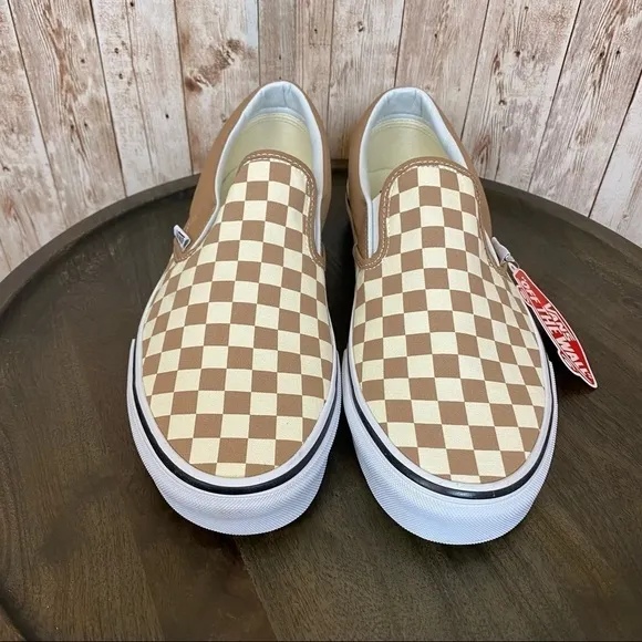 Vans Classic Slip On Checkerboard Canvas Sneaker Size 9.5 Men
