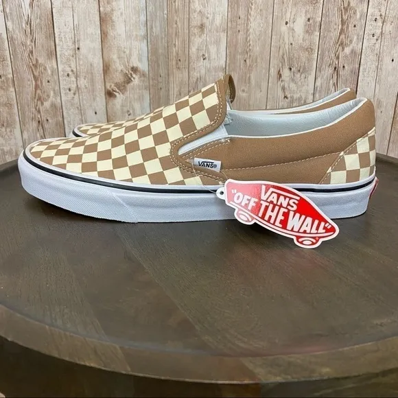 Vans Classic Slip On Checkerboard Canvas Sneaker Size 9.5 Men