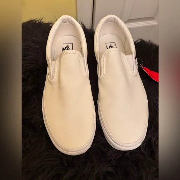 Vans Classic Slip-On Core Classic Shoe True White Canvas US Men's Size 10