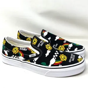 VANS Classic Slip On For Men Sneakers Yellow Black Canvas Low Shoes VN0A7VCF936