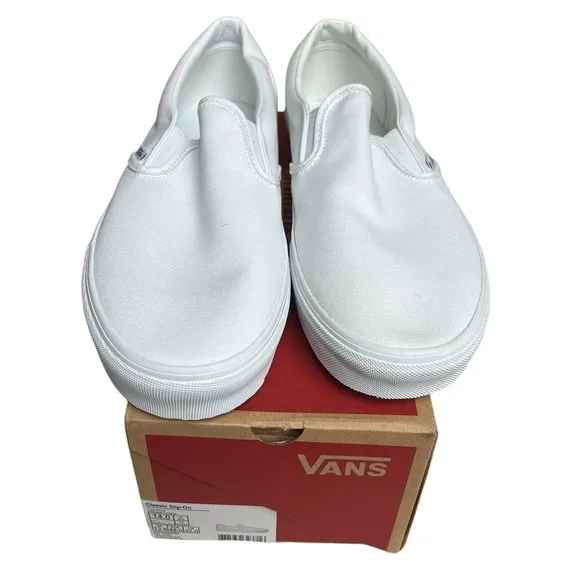 VANS Classic Slip-On in White Size 14.0M
