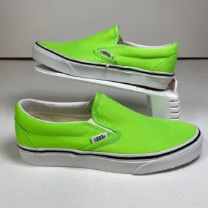 Vans Classic Slip-On Neon Green Gecko Canvas Sneakers‎ US 6 Men / 7.5 Women