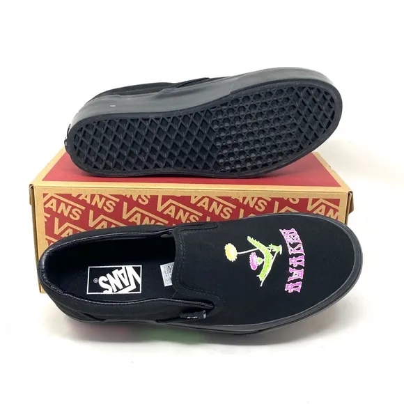 VANS Classic Slip On Stackform Shoe For Women Black Canvas Low Top VN0A7Q5R1OJ
