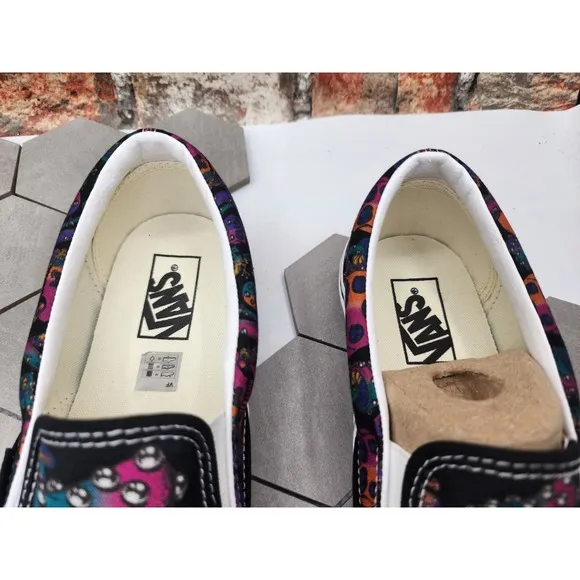 Vans Classic Slip On Trippy Drip Black Multi Size US 9 Men New VN0A7Q5D0ZB