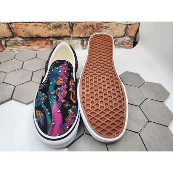 Vans Classic Slip On Trippy Drip Black Multi Size US 9 Men New VN0A7Q5D0ZB