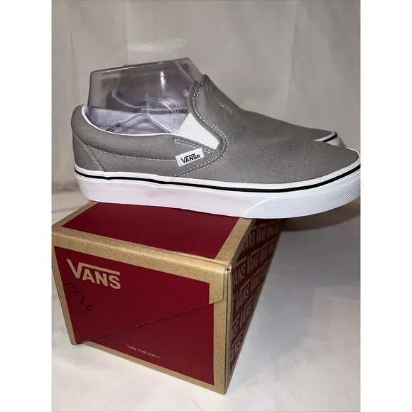 Vans Classic Slip-On Unisex Men's 6 Womens 7.5 Wild Dove/True White With Box
