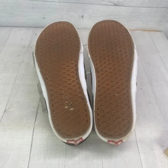Vans Classiic Slip On Red CHERRIES Embroidered Black Base Canvas Sneakers Sz 12