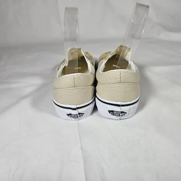 Vans Cream and Green Desert Sneakers with Slip-On Design Boy's size 3.5 Women 5