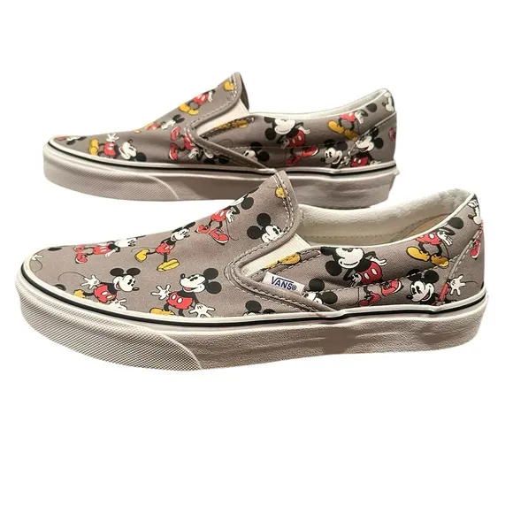 VANS Disney Authentic Mickey Mouse Colllab Mens 9 Women 10.5 Slip On EUR 42