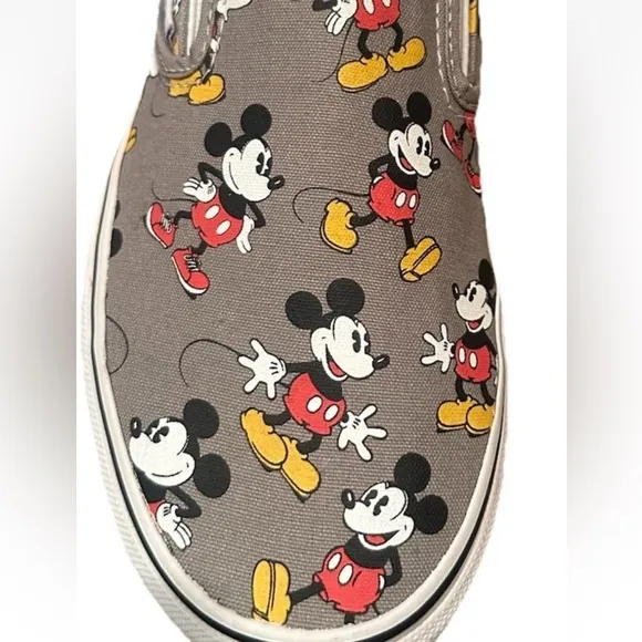 VANS Disney Authentic Mickey Mouse Colllab Mens 9 Women 10.5 Slip On EUR 42
