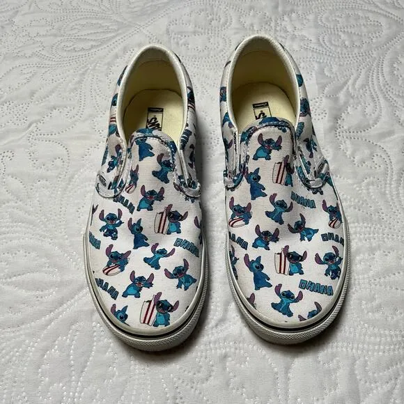 Vans Disney Lilo &amp; Stitch Slip on Sneakers Size 3