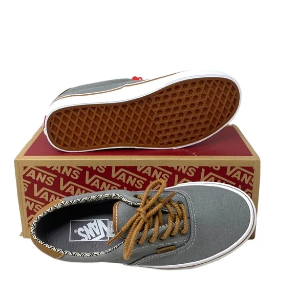 VANS Era 59 Low Top Shoes Women Casual Sneakers Canvas Gray Chevron VN0A34589MC