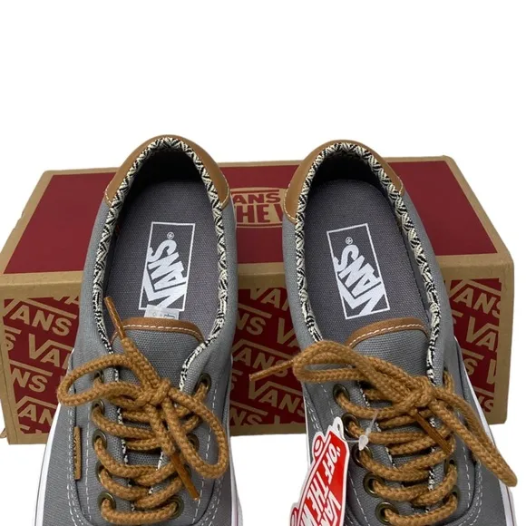 VANS Era 59 Low Top Shoes Women Casual Sneakers Canvas Gray Chevron VN0A34589MC