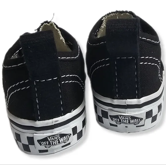 VANS Era &quot;Check iFoxing&quot; (Black) Slip on Velvro Toddler Shoes Size 4.5   4004