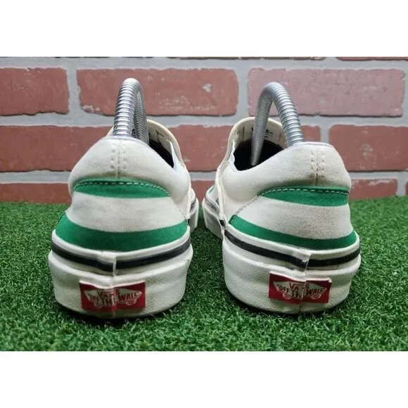 Vans Green‎ White Stripes Off The Wall Style 98 Mens 8 (Wm 9.5) Ultracush Soles