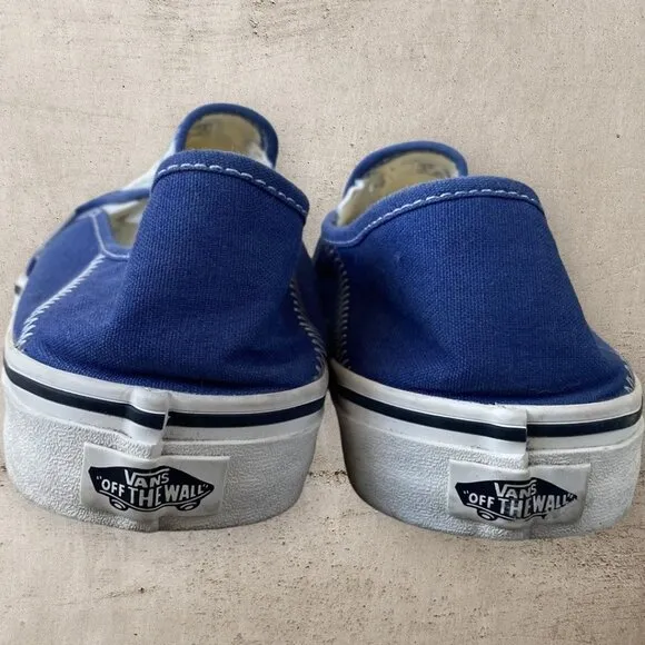 Vans Hula Girl Print Slip On Palm Blue Hawaiin Beach Ultracush‎ Blue Mens Size 9