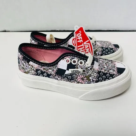 Vans Kids Authentic Patchwork Floral Shoe Multi/Marshmallow Size 11.0K NEW