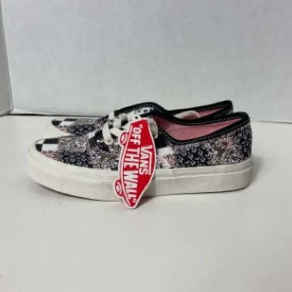 Vans Kids Authentic Shoe Patchwork Floral Multi/Marshmallow Size 2.5K NEW