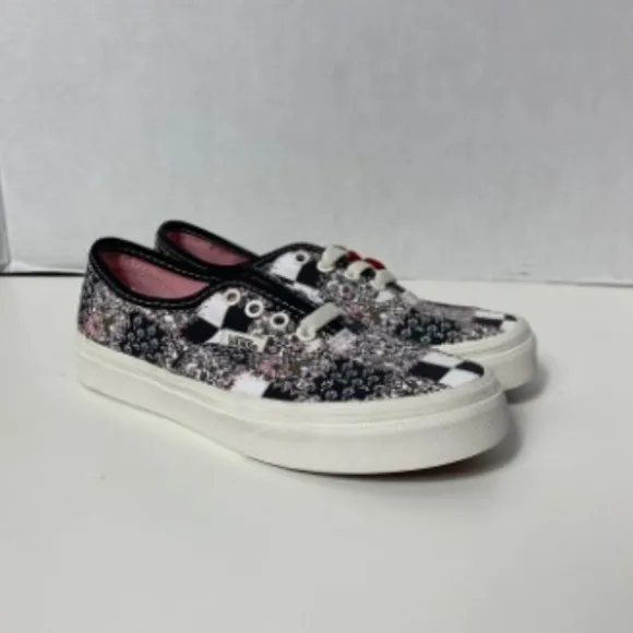 Vans Kids Authentic Shoe Patchwork Floral Multi/Marshmallow Size 2.5K NEW