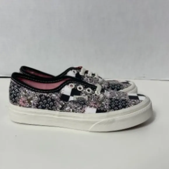Vans Kids Authentic Shoe Patchwork Floral Multi/Marshmallow Size 2.5K NEW