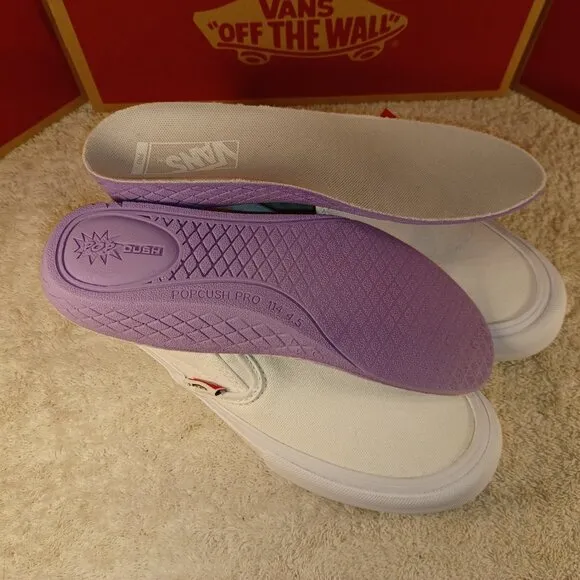 Vans Men's 4.5/Women's 6 Slip-On Pro White Canvas