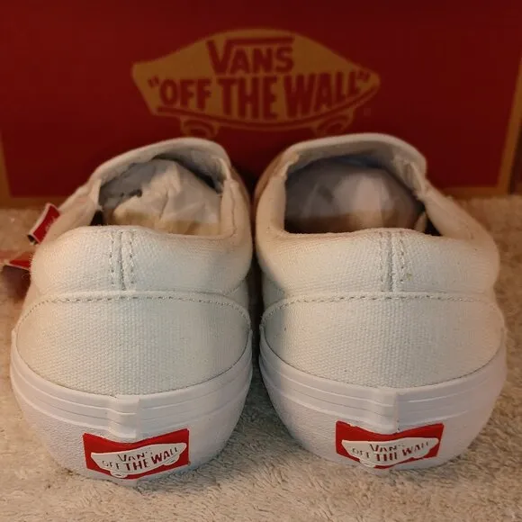 Vans Men's 4.5/Women's 6 Slip-On Pro White Canvas