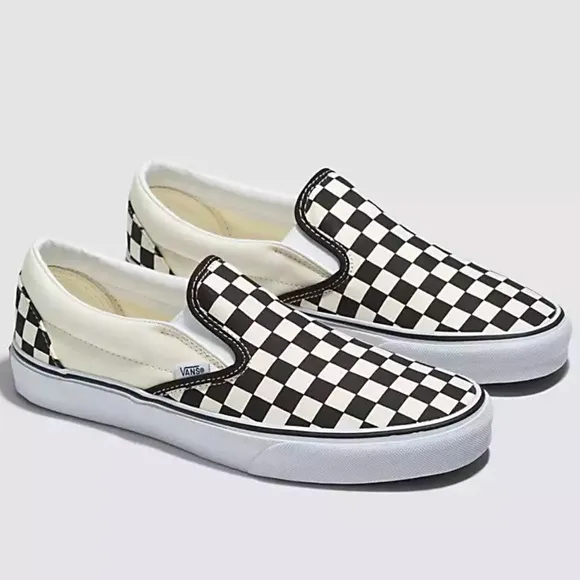 Vans Men’s Classic Slip-On BIk&amp;Whtchckerboard/WhtVN000EYEBWWSneakers