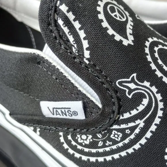 Vans Men's Classic Slip-On Peace Paisley Canvas Sneaker in Nice Looking