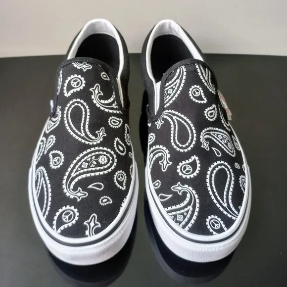 Vans Men's Classic Slip-On Peace Paisley Canvas Sneaker in Nice Looking