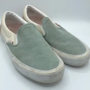 Vans men’s slip-on Pro Washout blue antique white canvas and suede sneakers