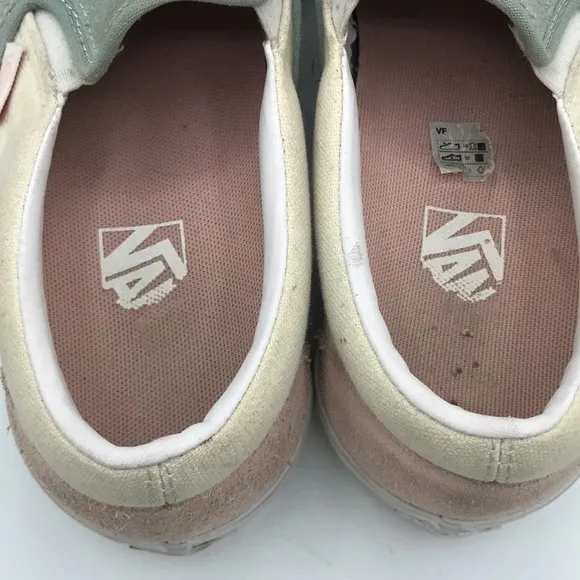 Vans men’s slip-on Pro Washout blue antique white canvas and suede sneakers