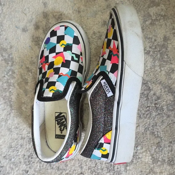 VANS off the Wall Toddler Size 12 Canvas Saved By The Bell Slip On Sneaker