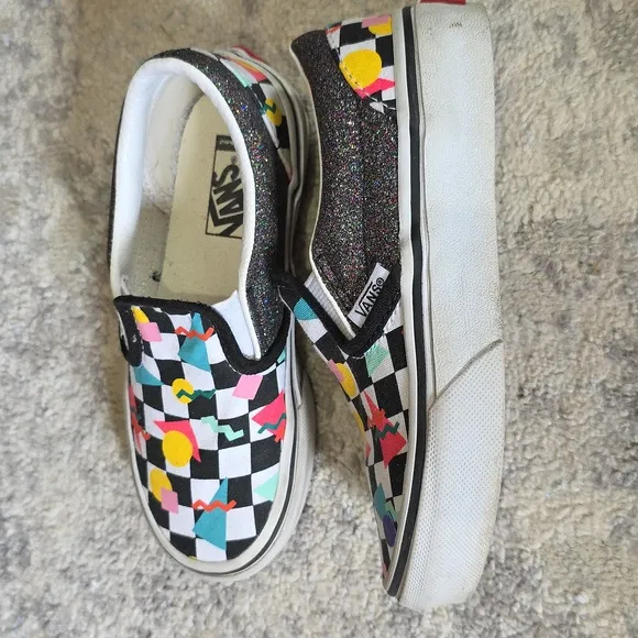 VANS off the Wall Toddler Size 12 Canvas Saved By The Bell Slip On Sneaker
