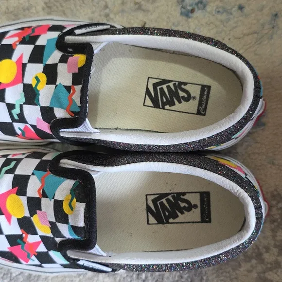 VANS off the Wall Toddler Size 12 Canvas Saved By The Bell Slip On Sneaker