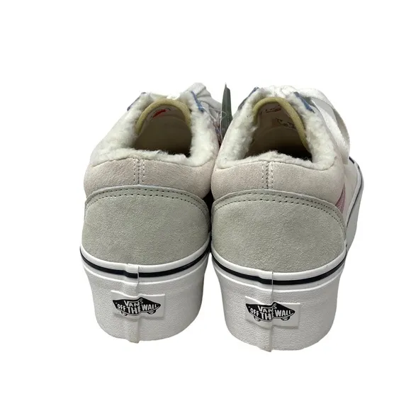 VANS Old Skool Platform For Women Sherpa Suede Multi Low Top Shoes VN0A7Q5MMUL