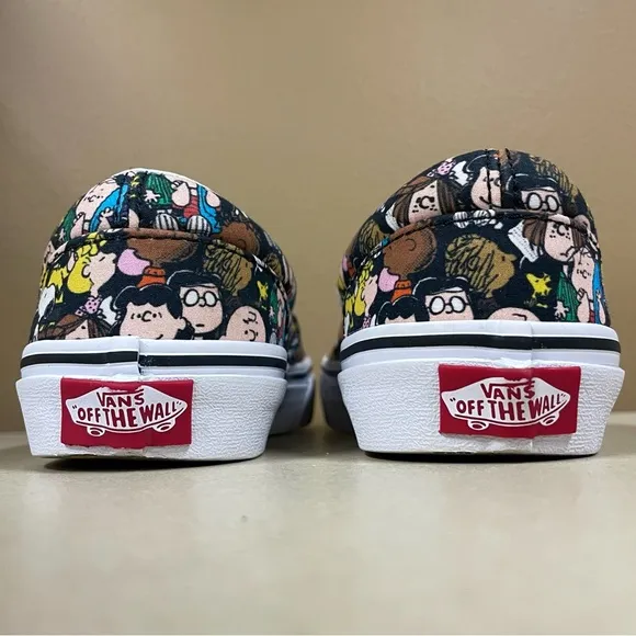 Vans Peanuts Classic Sneakers Boys 1 Girls The Gang Slip-Ons Skate Shoes Snoopy