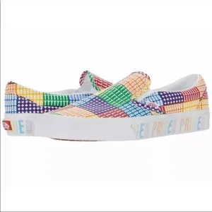 Vans Pride Classic Slip On LGBTQ Canvas Sneaker Size 9 Men