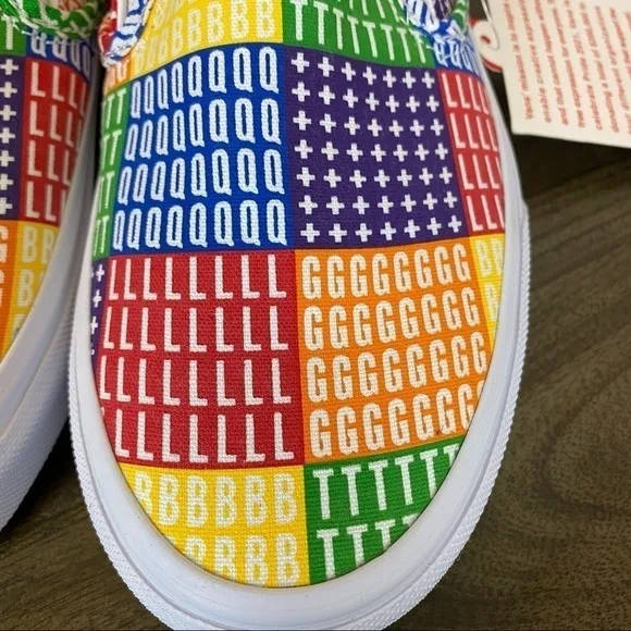 Vans Pride Classic Slip On LGBTQ Canvas Sneaker Size 9 Men