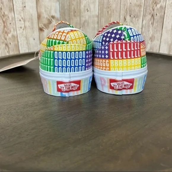 Vans Pride Classic Slip On LGBTQ Canvas Sneaker Size 9 Men